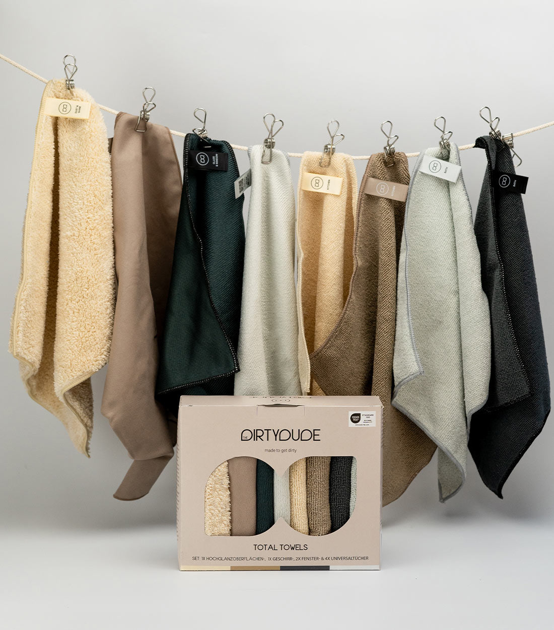 Total towels | Mikrofasertücher-Set (8 Stk.)